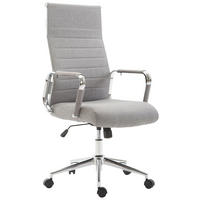 DREHSTUHL Stoff grau - Chromfarben/Grau, Textil/Metall (58/105/66cm) - CLP