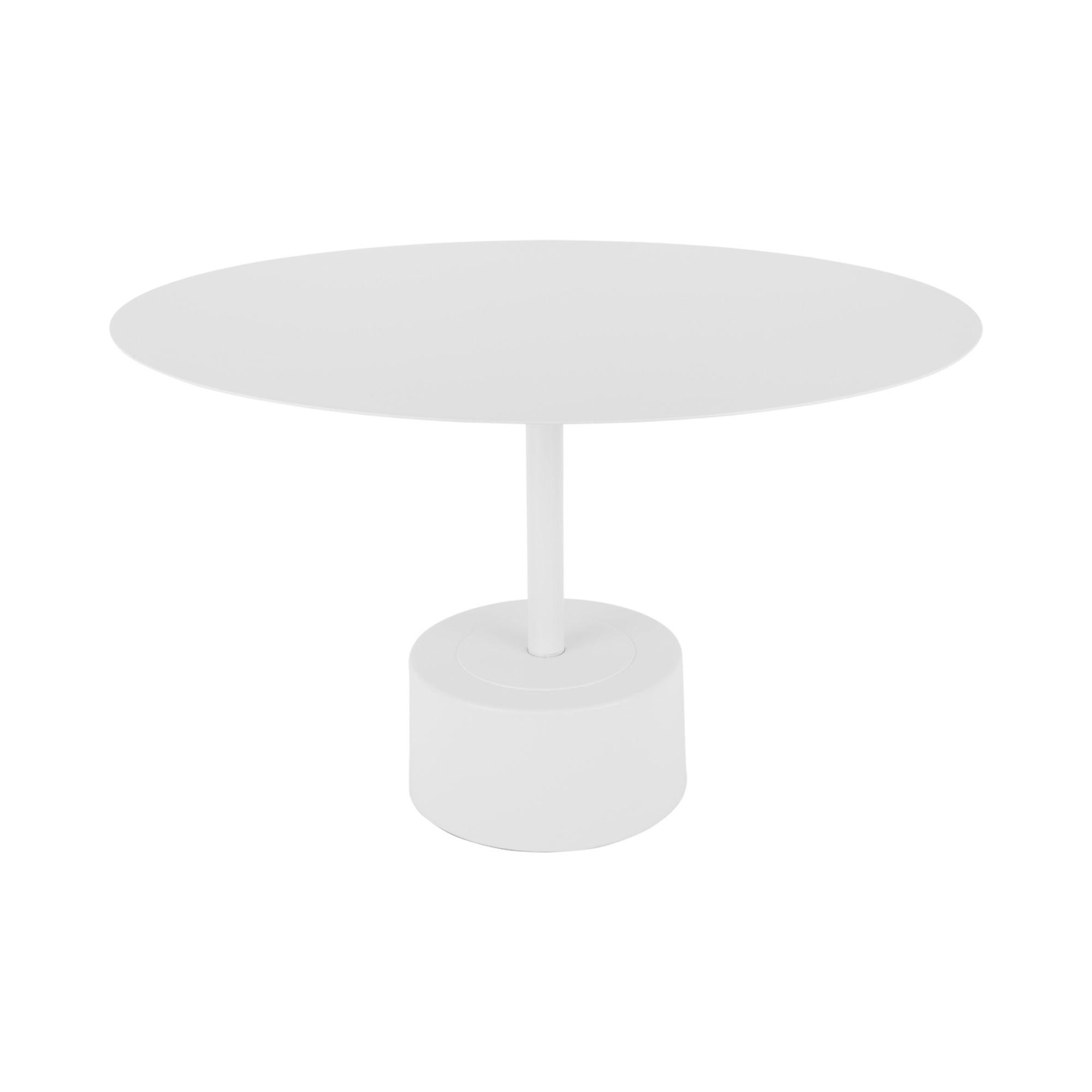 BEISTELLTISCH Nowa Low Weiß 55/55/35 cm - Weiß, Metall (55/55/35cm) - Leitmotiv