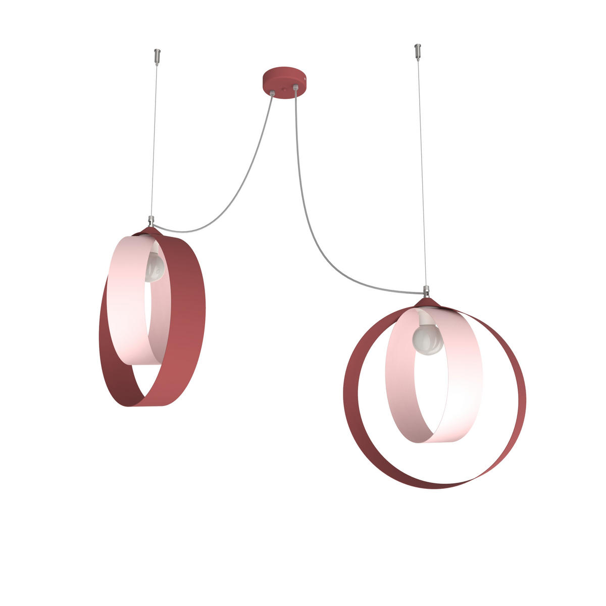 HÄNGELEUCHTE - Rot, Metall (40/40/120cm) - Lumicom