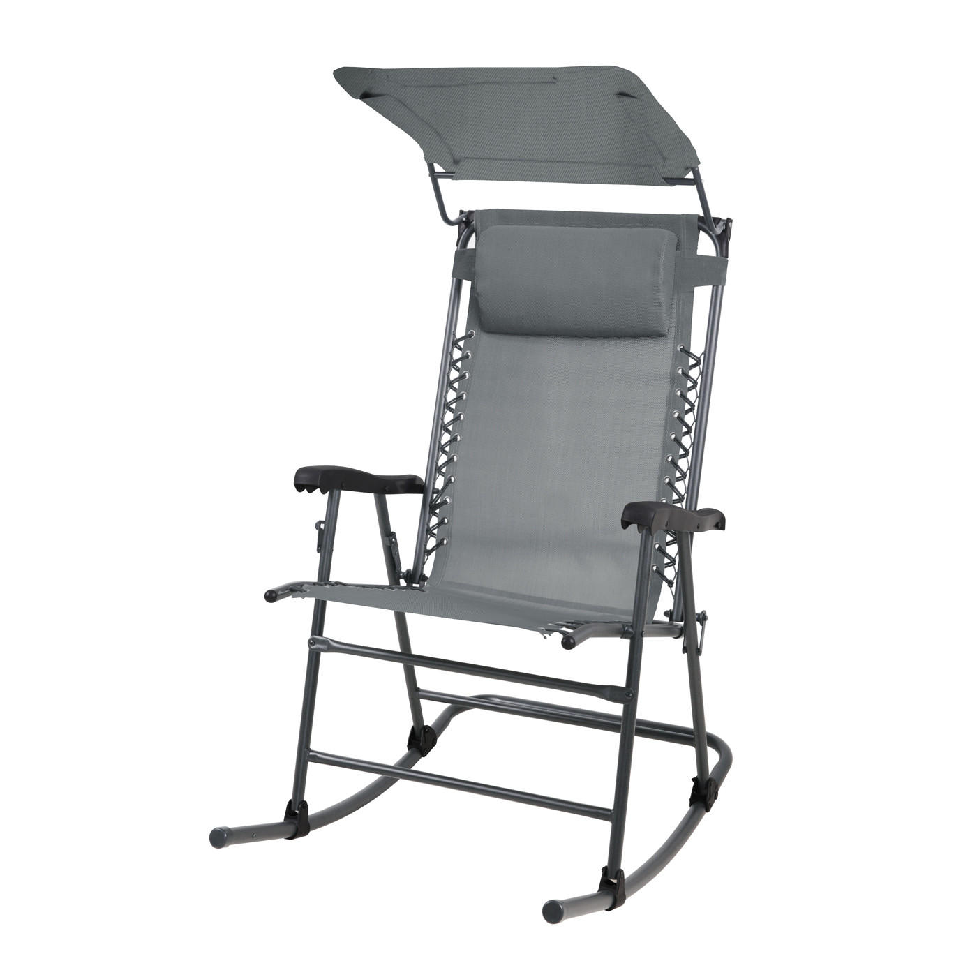 SCHAUKELSTUHL Sonnenschutz Dunkelgrau - Dunkelgrau, Metall (65/106/97cm) - SVITA