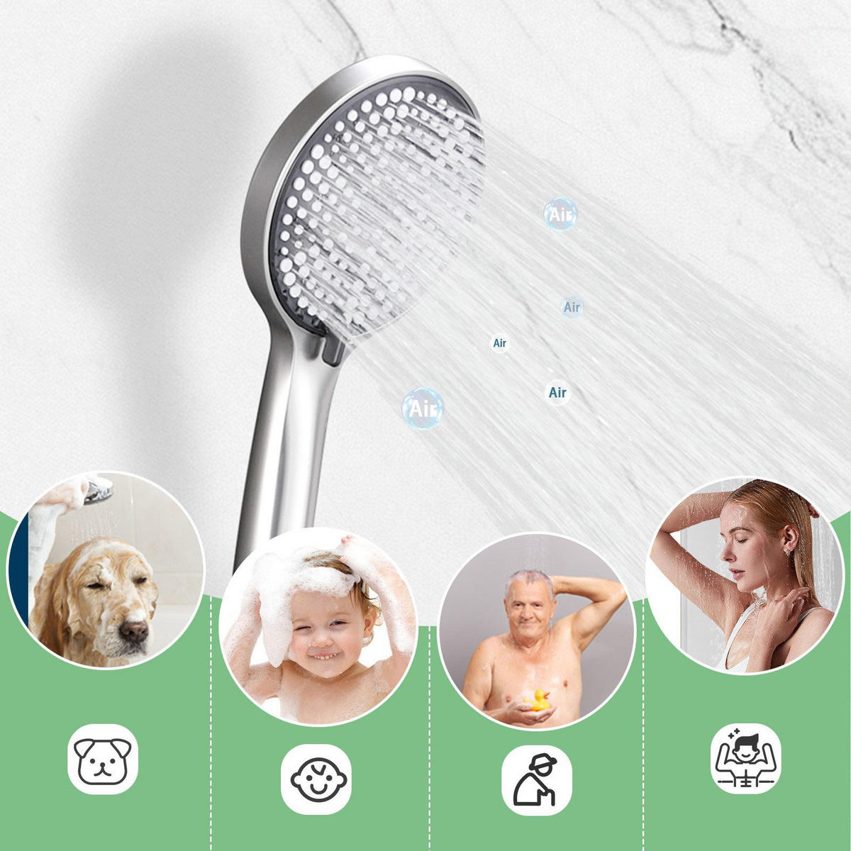 HANDBRAUSE BRAUN Ⅲ 11/2/8 cm - Silberfarben, Metall (15/8/11cm) - Nettlife