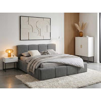 POLSTERBETT Amore Anthrazit 160/200 cm Samt mit Bettkasten - Anthrazit, Textil/Metall (160/200cm) - wonello