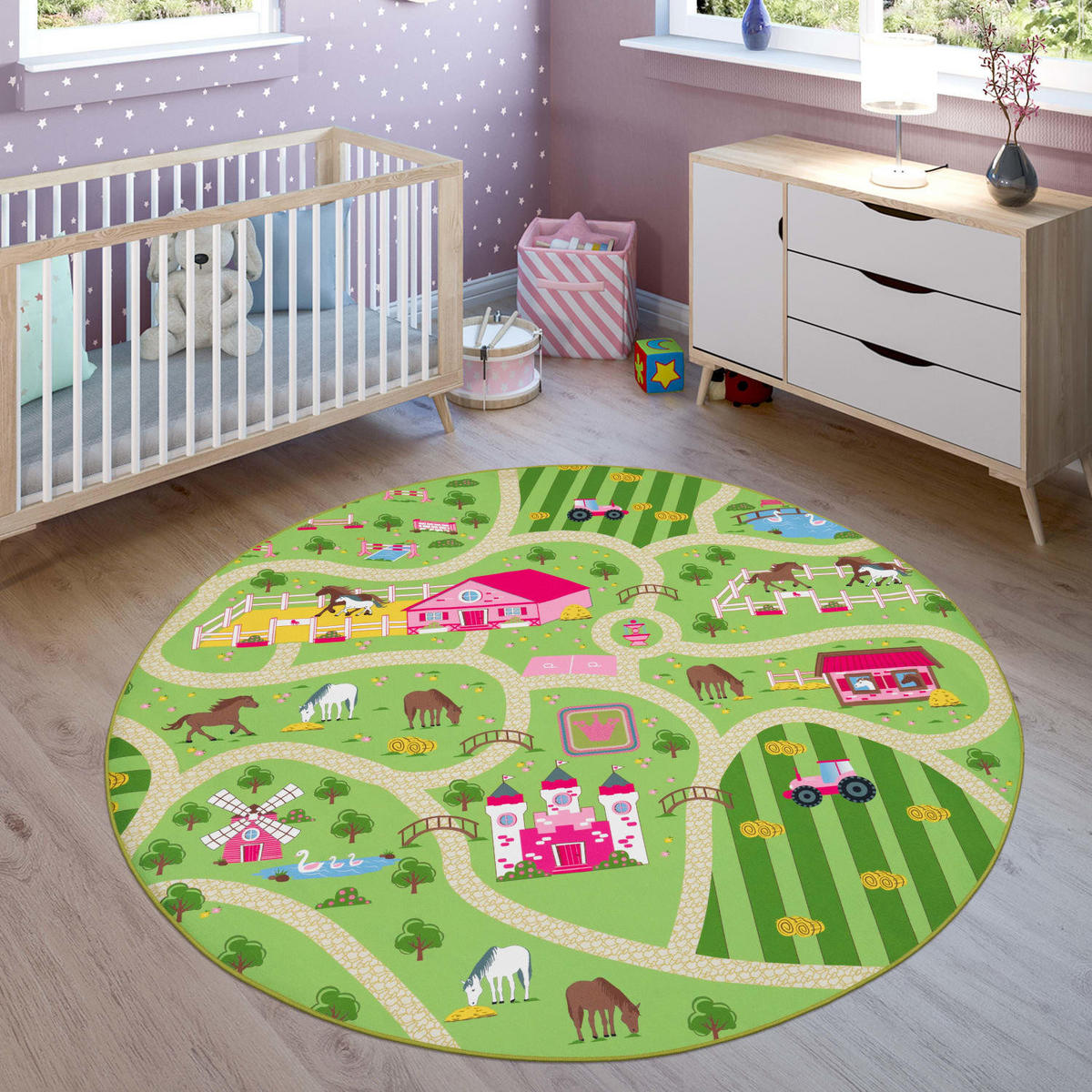 KINDERTEPPICH BINO 560 GRÜN 160D - Grün, Kunststoff (160/160cm) - Paco Home