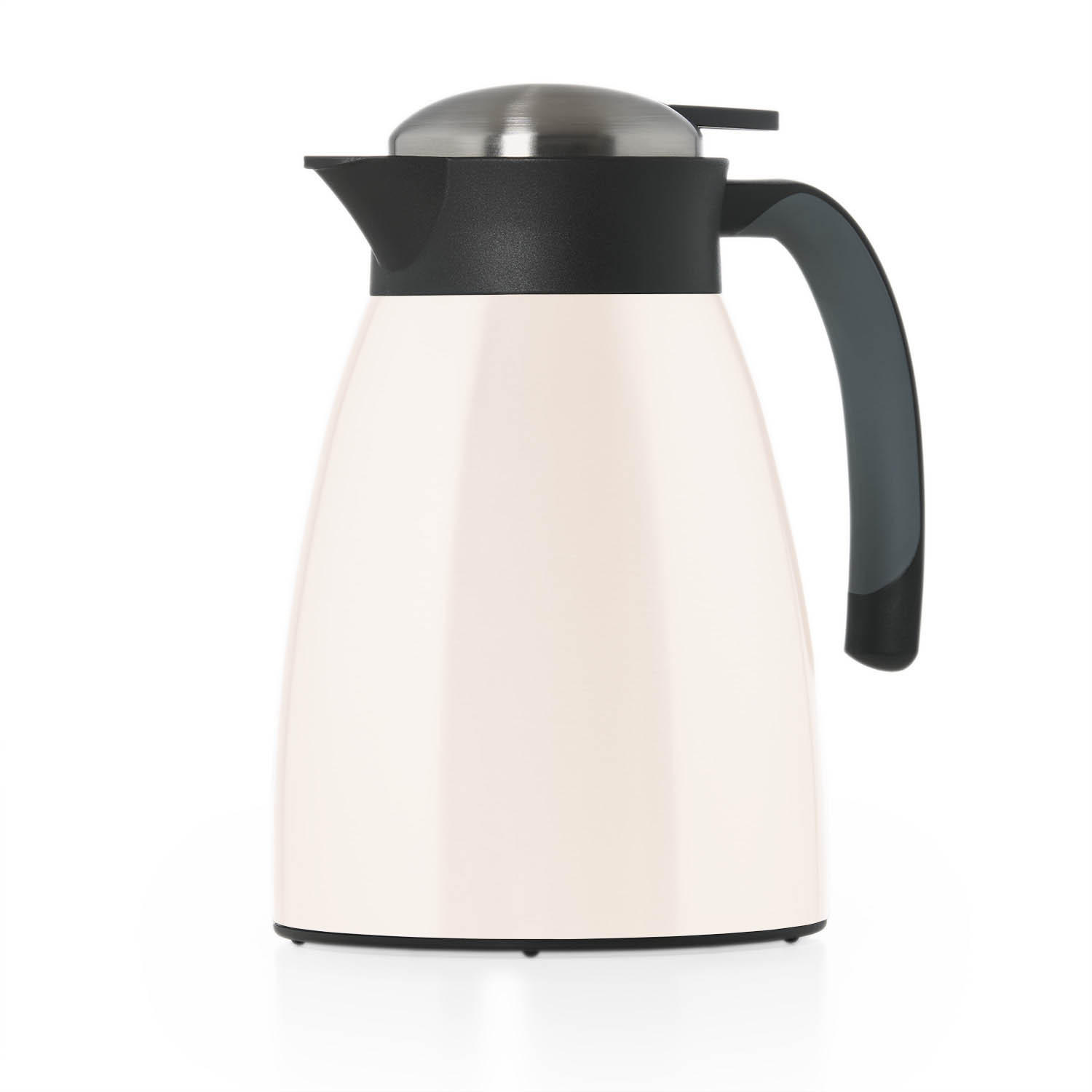 THERMOSKANNE Carla 2L Weiß – Große Isolierkanne 2000 ml - Weiß, Metall (2L) - Blumtal
