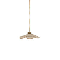 HÄNGELAMPE Fyano Braun Ø30,5/9 cm - Braun, Textil (30.5/30.5/9cm) - Light & Living