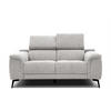 SOFA FIERO 2-Sitzer, hellgrau - Hellgrau/Schwarz, Holzwerkstoff/Textil (170/82/103cm) - Courtois Laville