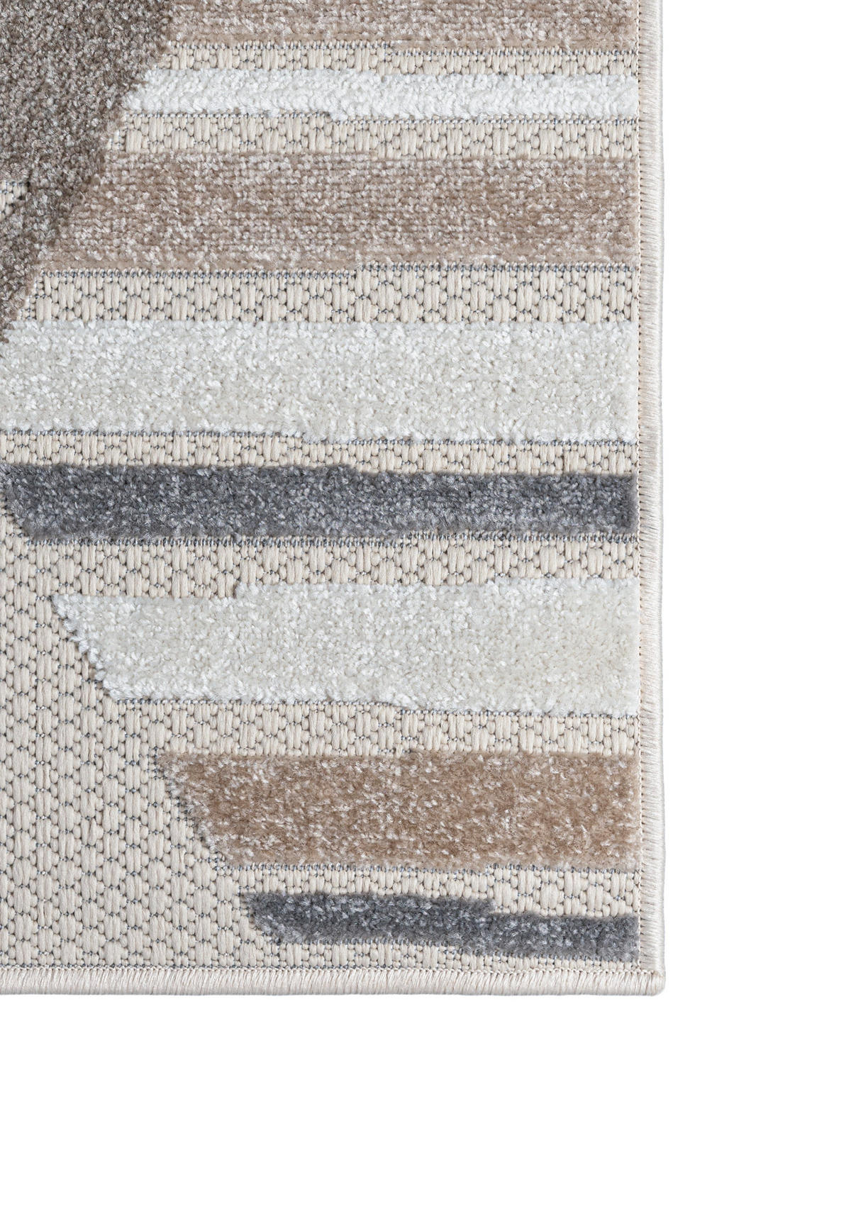 TEPPICH In-Outdoor Beige Abstract - Kurzflor Rechteckig Creme - 140 x 200 cm - Beige/Creme, Textil (140/200cm) - Mazovia