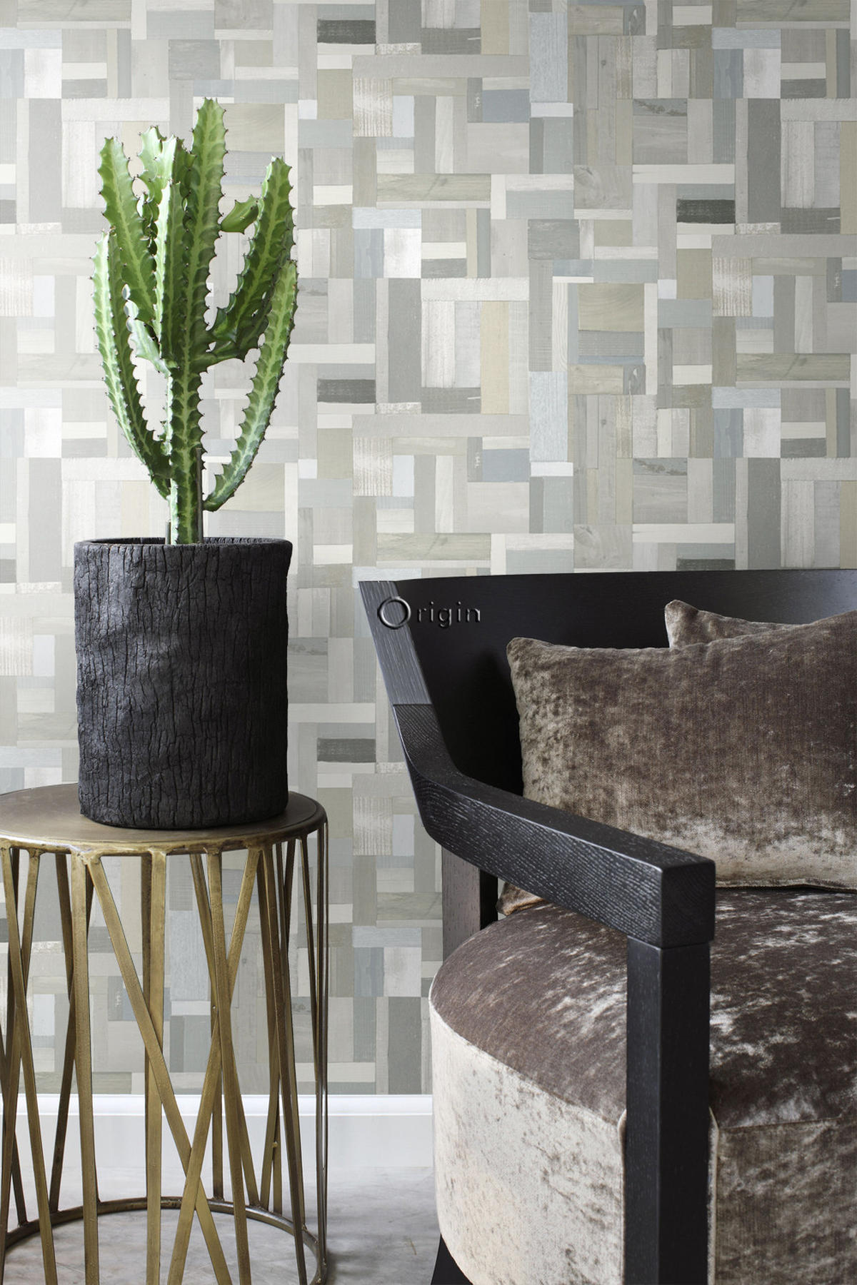 TAPETE Altholz-Motiv 53 cm x 10.05 m - Beige, Papier (53/1000cm) - Origin Wallcoverings