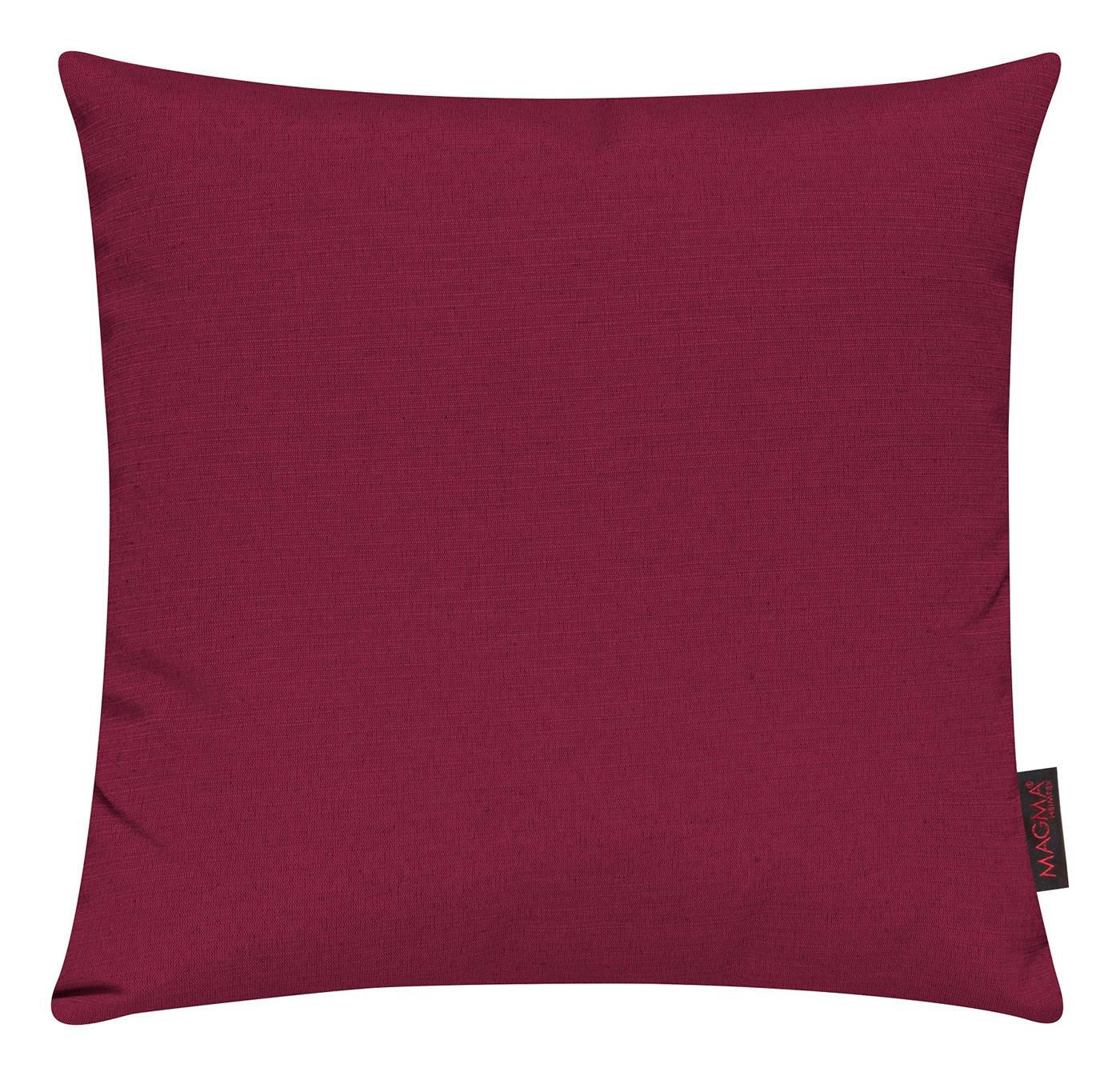 KISSENHÜLLE 2er Set Fino uni 40/40 cm - Rot, Textil (40/40cm) - Magma Heimtexx