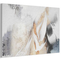 AKUSTIKBILD Luxus - Abstrakt - Gold - Weiß Akustikpaneele 90x60 cm - Goldfarben, Kunststoff (90/60/0.9cm) - MuchoWow