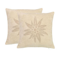 KISSENBEZUG, 2er-Set, 60% Baumwolle, 40% Polyacryl, Braun - Creme, Naturmaterialien (50/50cm) - Zollner
