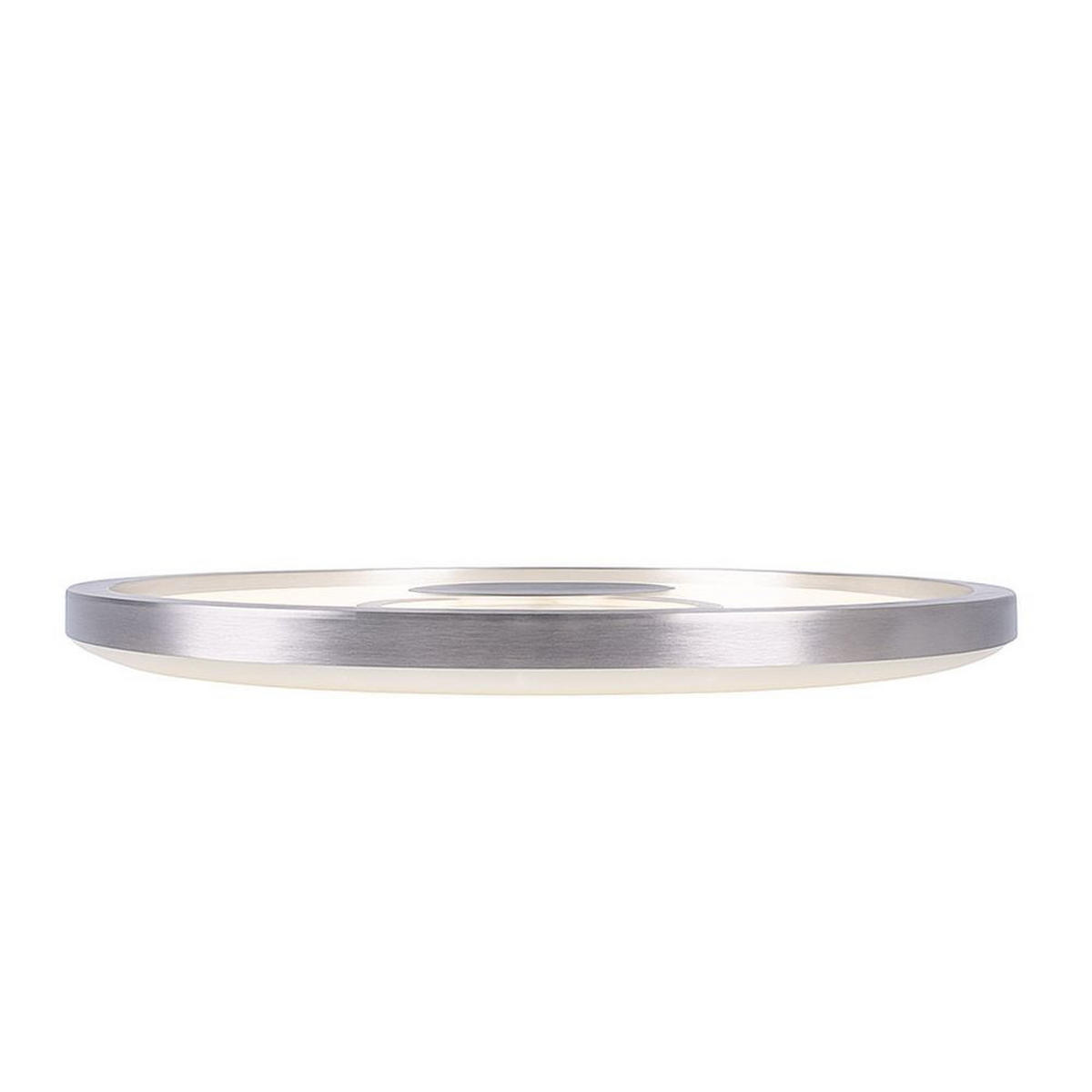 LED DECKENLEUCHTE Backlight Nickel-matt Rund - Silberfarben, Kunststoff (42.5/42.5/3.6cm) - Briloner