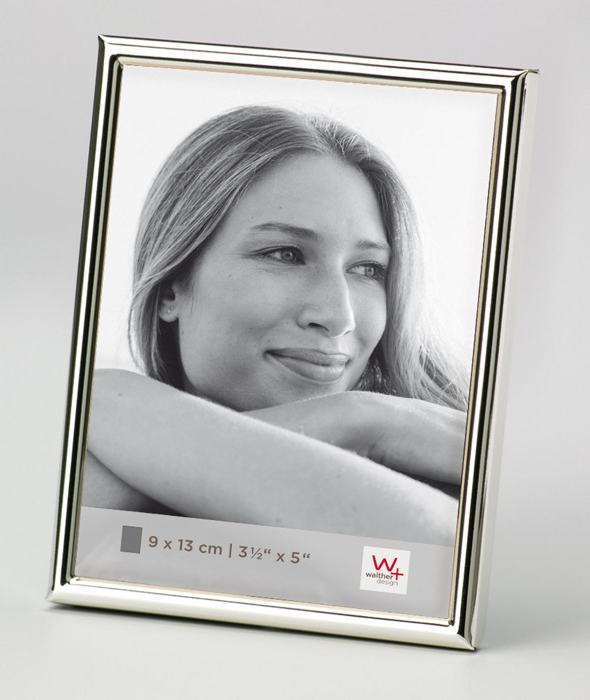 BILDERRAHMEN Chloe 9x13, silber - Silberfarben, Metall (9.9/13.7/1cm) - EMIX24