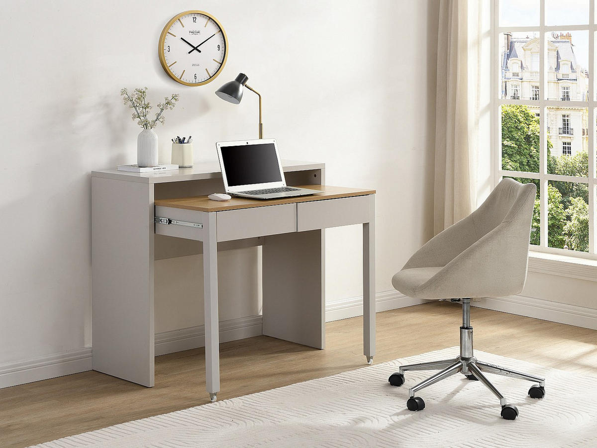 KONSOLENSCHREIBTISCH - 100 cm x 40 cm - holz - beige, naturfarben hell Loavia - Beige/Naturfarben, Holz (100/87/40cm) - Vente-Unique