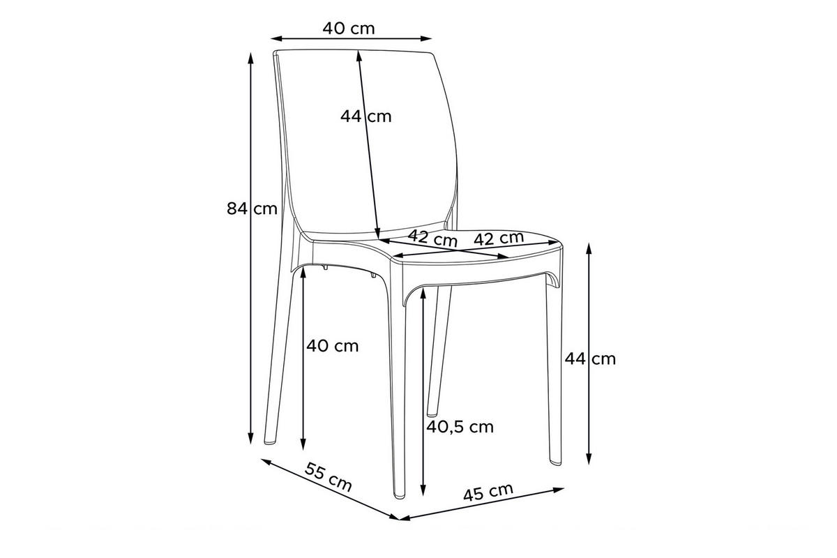 GARTENSTUHL RANTU 4-tlg, Braun - Braun, Kunststoff (45/84/55cm) - KONSIMO®
