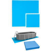POOLMATTEN 7,6m² 12 EVA Matten 81 cm Blau - Blau, Kunststoff (81/81cm) - eyepower