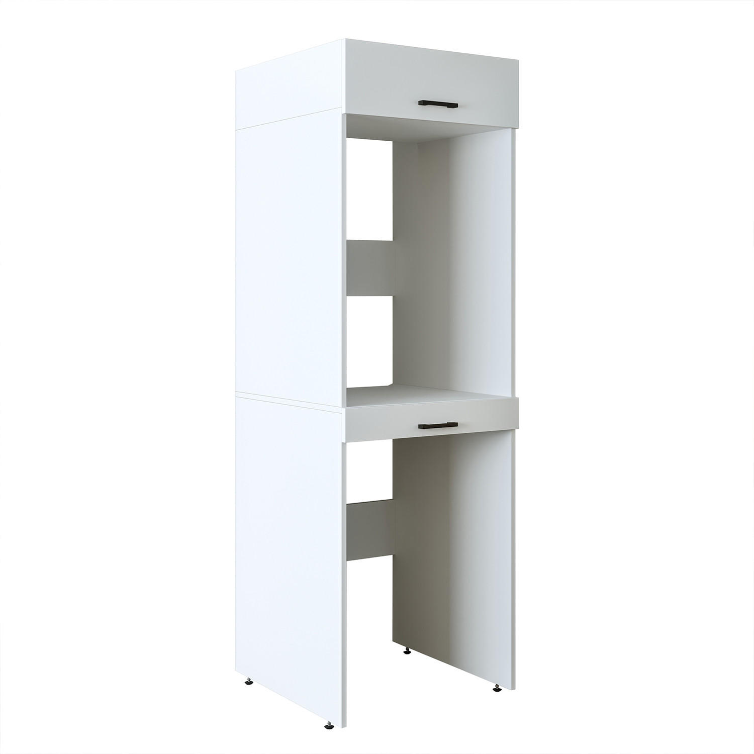 WASCHMASCHINENSCHRANK DUO-I 67cm Breit, 205cm Hoch - Weiß, Holzwerkstoff (67/205/67cm)
