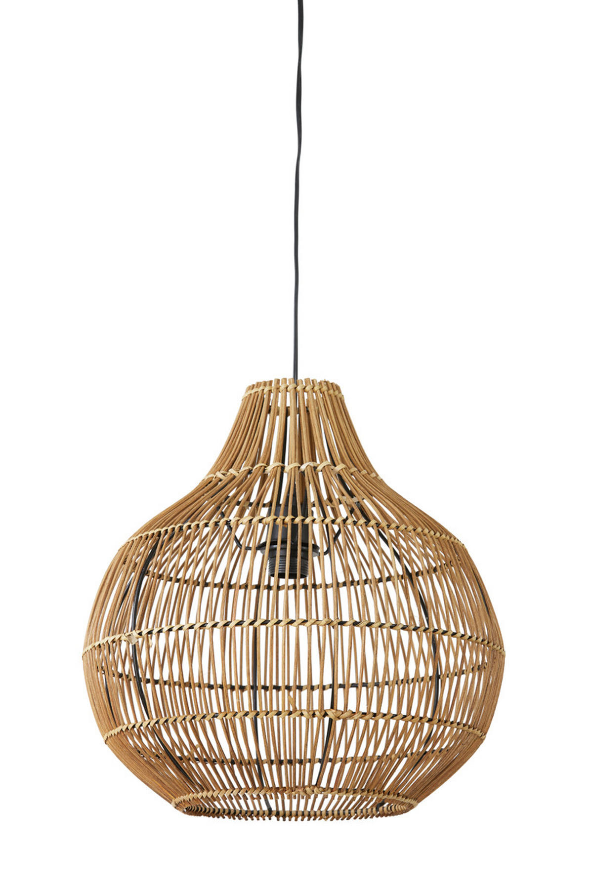 HÄNGELAMPE Pacino Braun Ø40/41,5 cm - Braun, Holz (40/40/41.5cm) - Light & Living