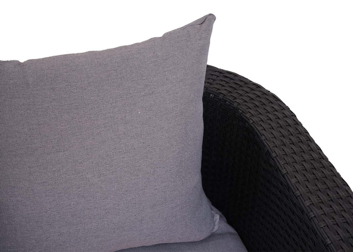 LOUNGE-SET Anthrazit, Hellgrau - Anthrazit/Hellgrau, Holz - MCW