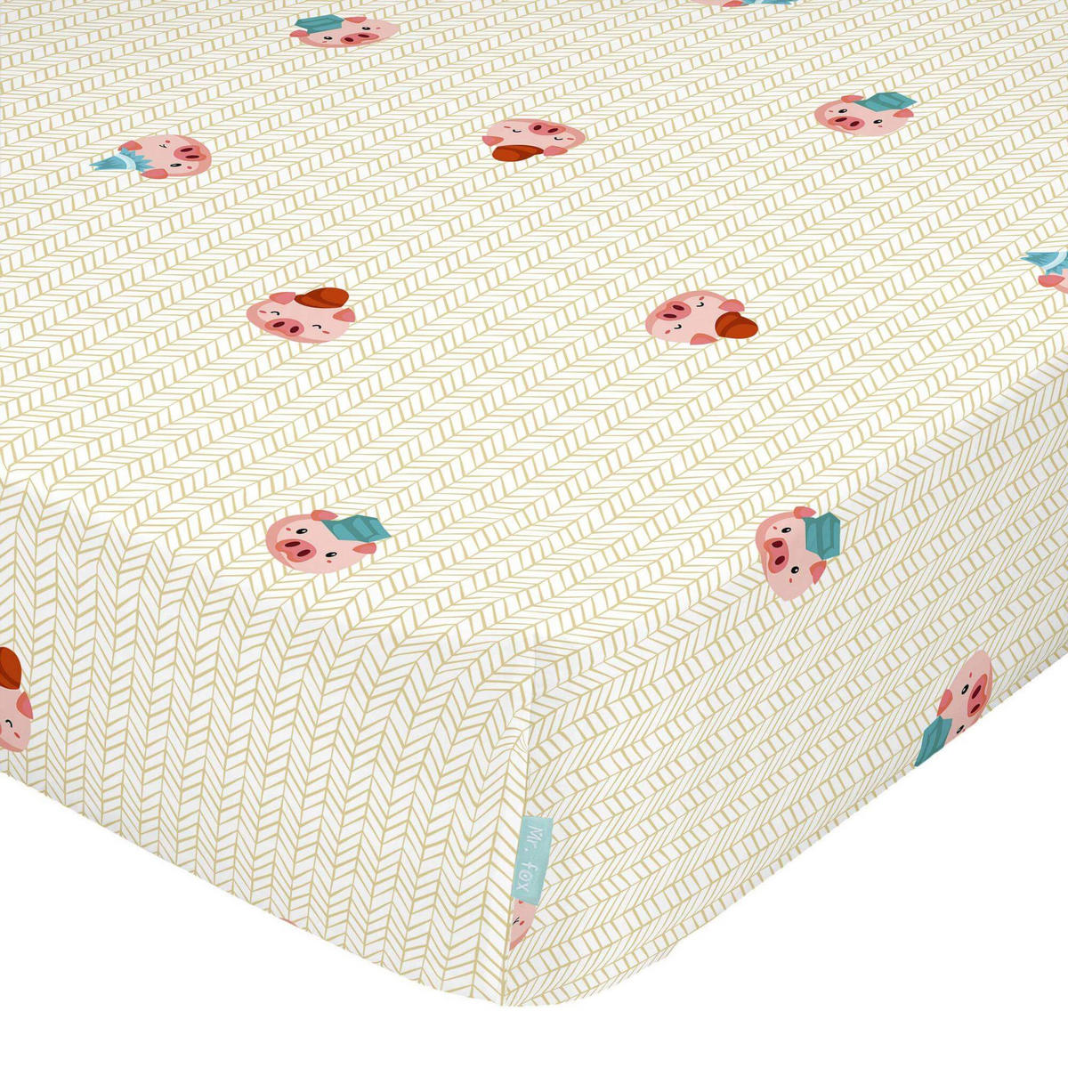 SPANNBETTTUCH piggys 60x120x14 cm (kinderbett) mehrfarbig - Multicolor, Textil (70/140cm) - Happy Friday