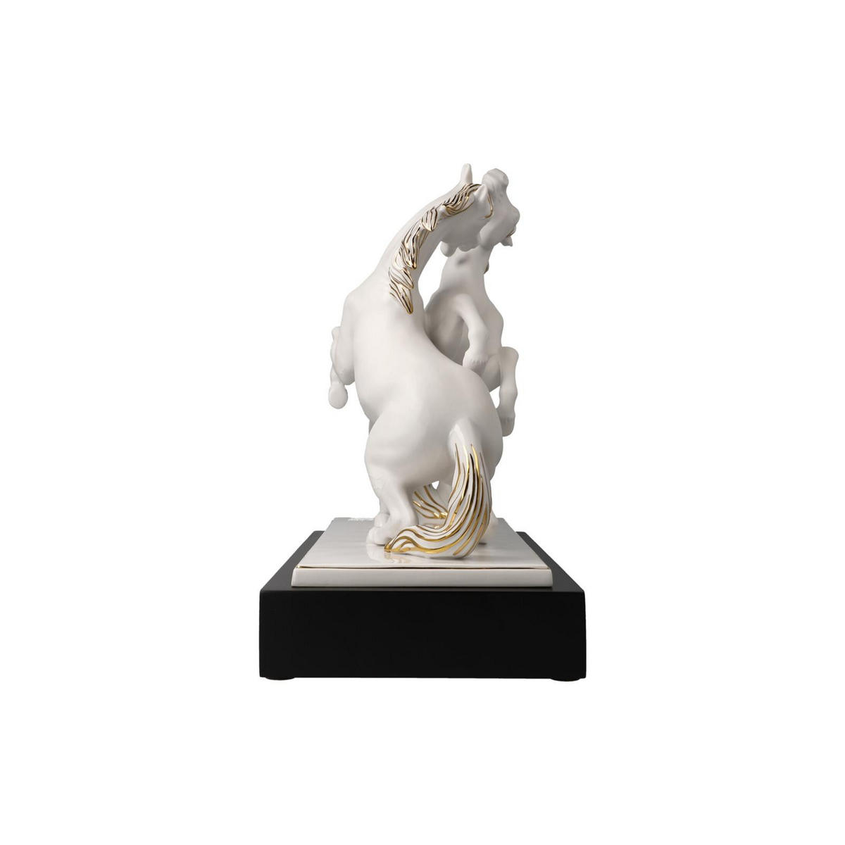 DEKOFIGUR PFERDE ARTISTE ER ALEGRIA Studio 8 Chevaux weiß-gold 32 cm - Goldfarben/Weiß, Keramik (16.5/29/32cm) - Goebel