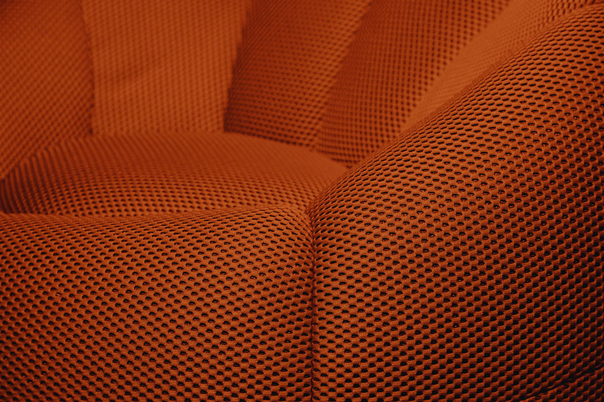 SESSEL UND POUF FIGO UND FAGO, dunkelorange - Dunkelorange, Holzwerkstoff/Textil (104/83/104cm) - Courtois Laville