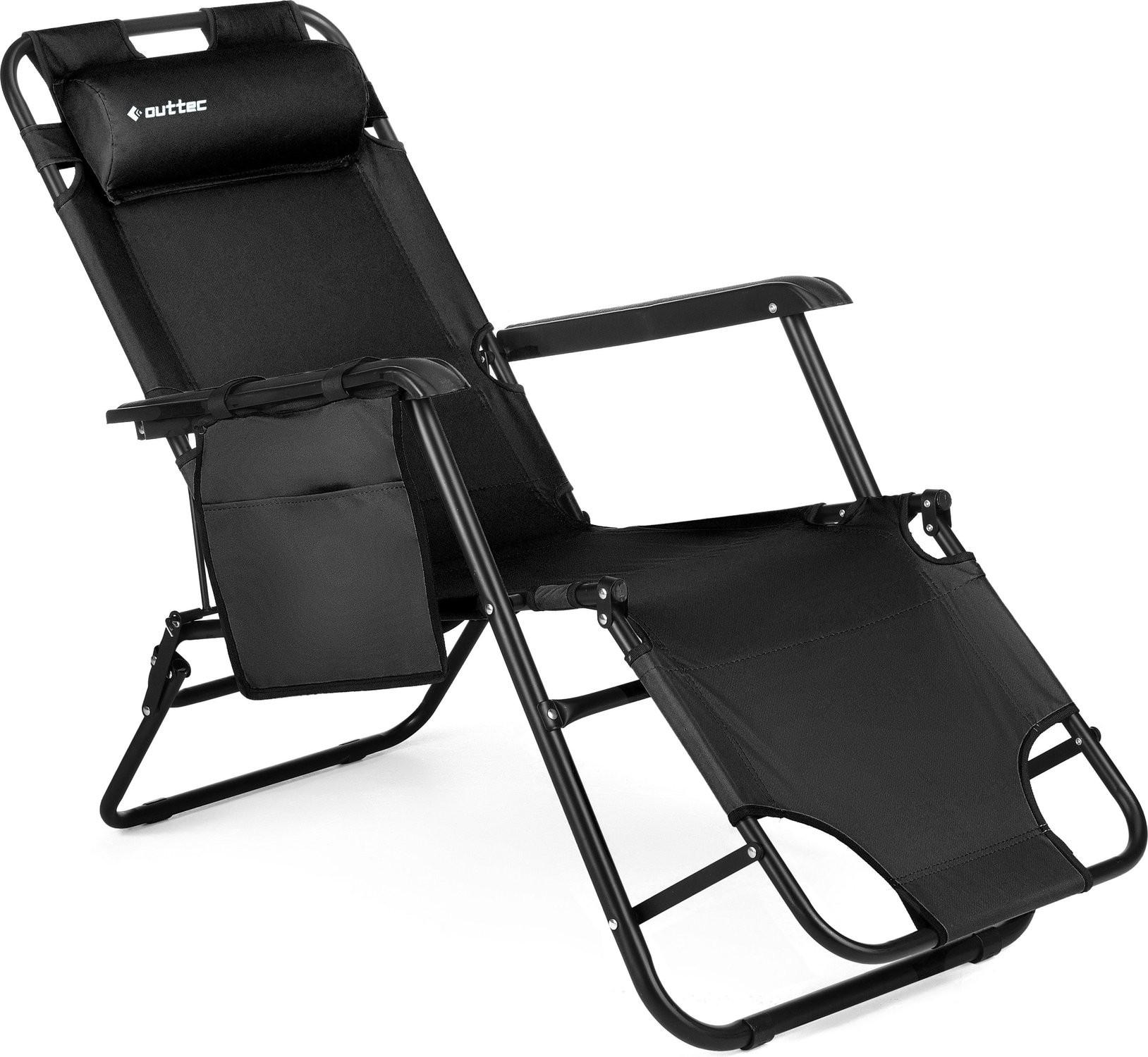 Luverno Garten-Relaxsessel Schwarz 61x31x153 cm