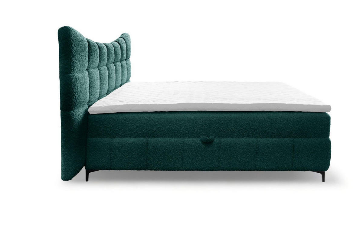 BOXBETT Nova In Rolf - Türkis, Holzwerkstoff/Textil (140/200cm) - Fun Möbel