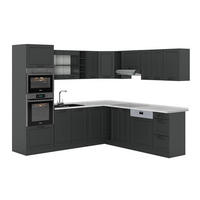 ROHOVÁ KUCHYŇ R-Line Antracitový venkovský dům/antracit - antracitová, kompozitní dřevo (247/81.6/60cm) - Vicco