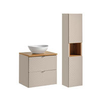 BADMÖBEL 60.4cm Manoa 2er-Set Kaschmir - Beige, Holzwerkstoff (60.4/59/40cm) - Petits-meubles