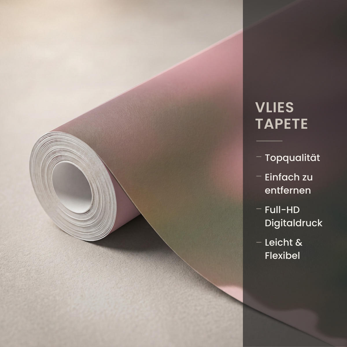 TAPETE - Blumen - Lila - Unscharf - 500x200 cm - Rosa, Papier (500/200cm) - OnlyWow