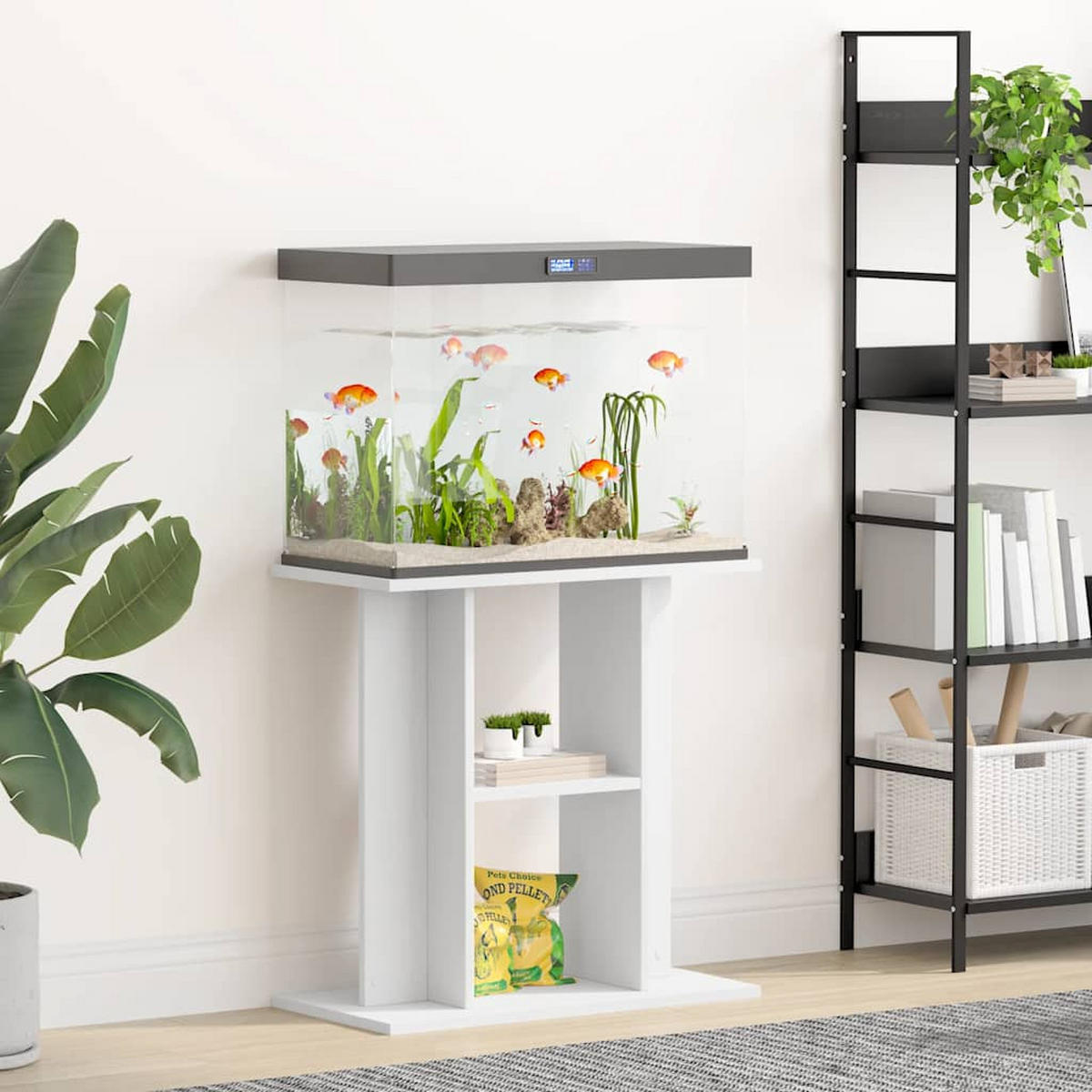 AQUARIUMSTÄNDER Weiss 60/30/60 Cm Holzwerkstoff - Weiß, Holzwerkstoff (30/60/60cm) - vidaXL