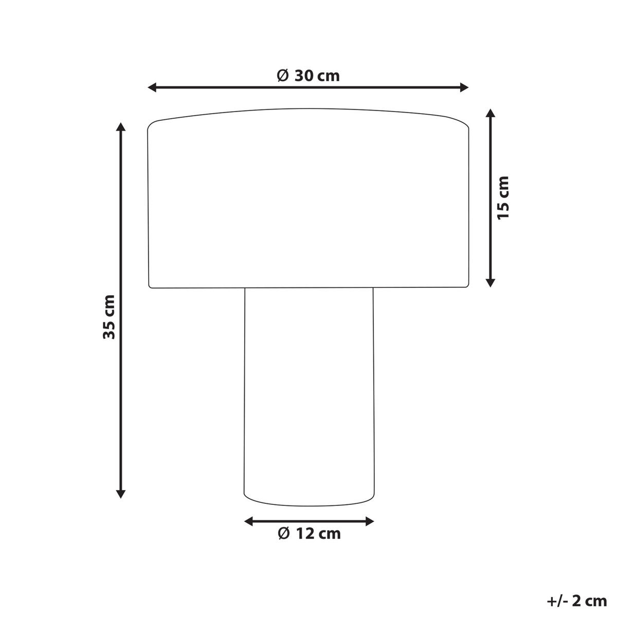 TISCHLEUCHTE Grau Malips - Grau, Textil (30/30/35cm) - Beliani