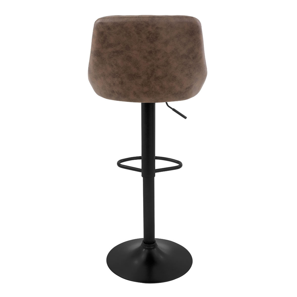 BARHOCKER Microfaser braun 2er Set - Braun, Metall (37/106/47cm) - ML-DESIGN