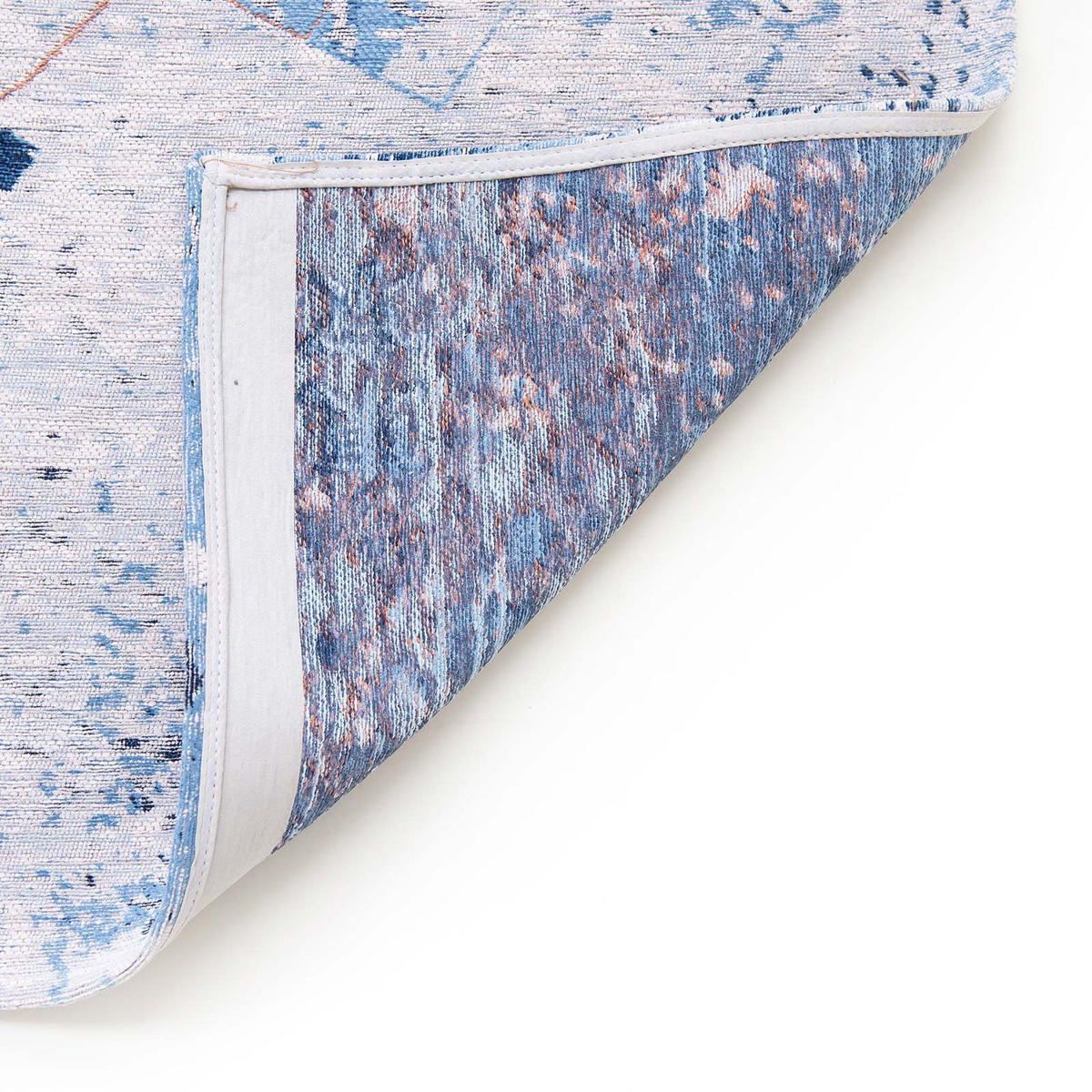 TEPPICH Flachgewebe BLUE CITY Blau 140 x 200 cm - Blau, Textil (140/200cm) - Novatrend