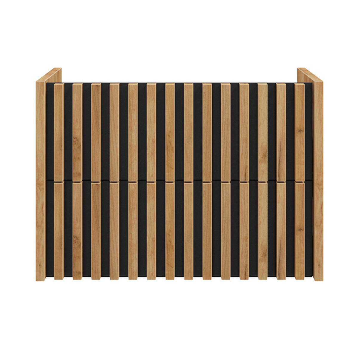 WASCHBECKENSCHRANK Lucca-107 - Braun, Holzwerkstoff (80/56/45cm) - Lomado