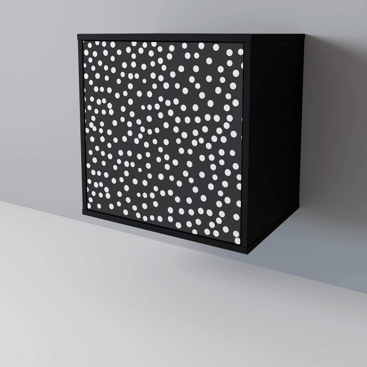 SIDEBOARD BLINDING LIGHTS, Schwarz, 57,5x42x75,5 cm, Goldfarbene Metallfüße - Goldfarben/Multicolor, Holzwerkstoff/Metall (57.5/75.5/42cm) - SpaceRebels