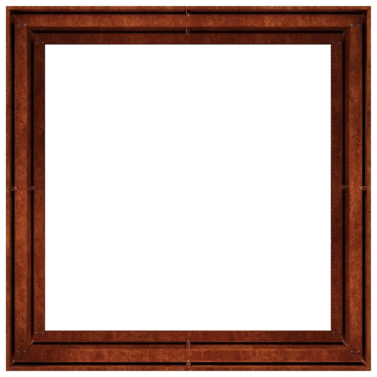 PFLANZKÜBEL Rostig 100/100/80 Cm Wetterfester Stahl - Braun, Metall (100/80/100cm) - vidaXL