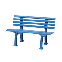 GARTENBANK Antigua 2 Sitzer Himmelblau 74 x 120 x 54 cm Witterungskunststoff & UV Beständiger Kunststoff - Hellblau, Kunststoff (120/74/54cm) - PROREGAL