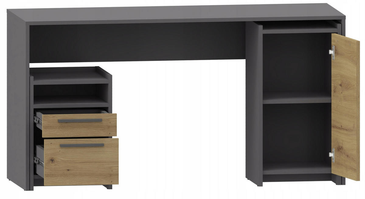 SCHREIBTISCH ALTIVO 140 Anthrazit 140/50/74 cm - Anthrazit, Holzwerkstoff (50/140/74cm) - Matkam Möbel
