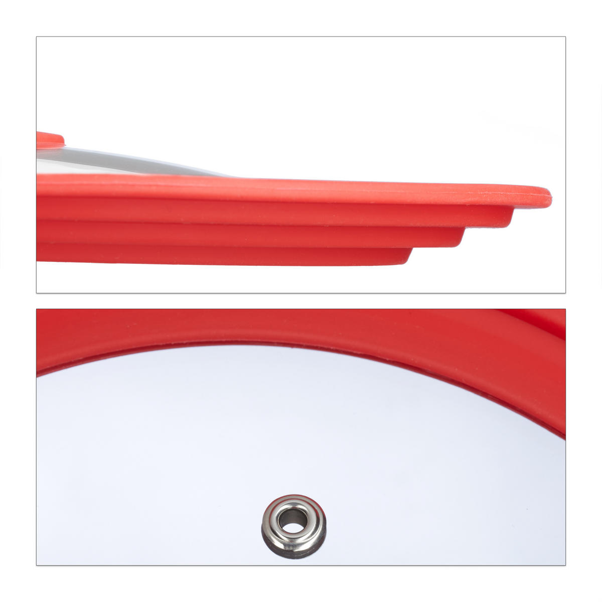 POKLICE na hrnec - různobarevná, plast/sklo (27.5/27.5/5cm) - Relaxdays