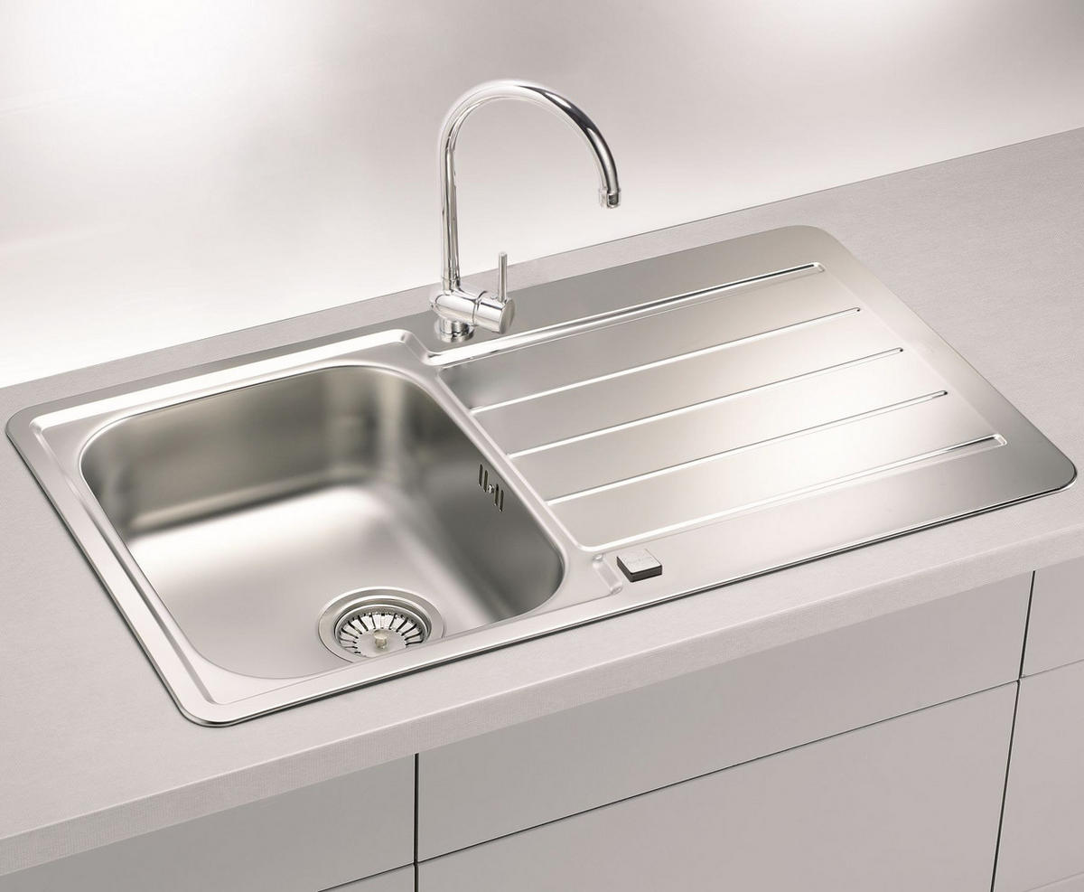 KÜCHENSPÜLE 86x50cm Edelstahl Einbauspüle Line 20 Schrank ab 45 cm - Edelstahlfarben, Metall (50/16/86cm) - Alveus