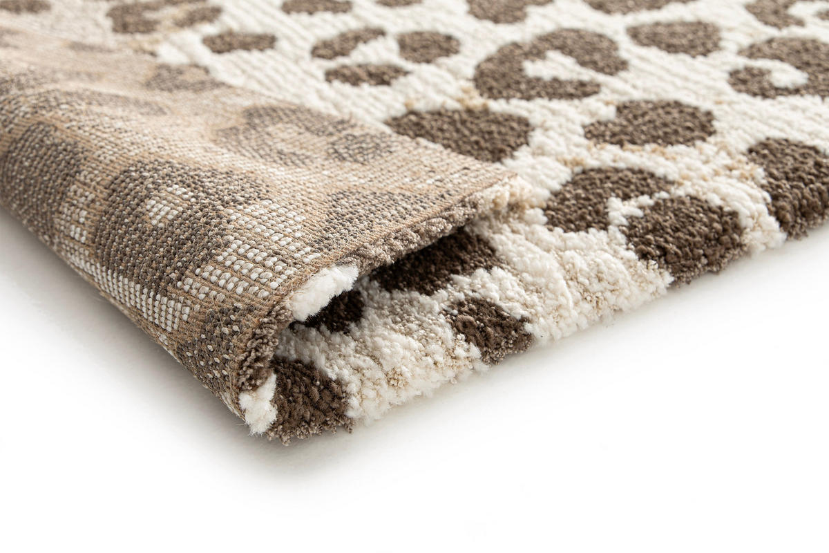 TEPPICH weich mit Leopardenmuster beige - Beige, Textil (120/170cm) - AFK Living