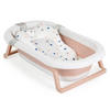 BABYBADEWANNE Palma faltbar rosa 3-teilig Badekissen Schwamm Ablaufloch Stöpsel - Rosa, Kunststoff (42/74cm) - Moni
