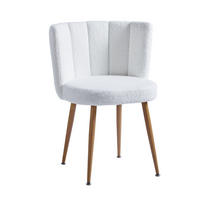 ESSZIMMERSTUHL ergonomische Sitzschale Teddy White 2er-Set - Weiß, Holz (54/77/60cm) - Meubliv