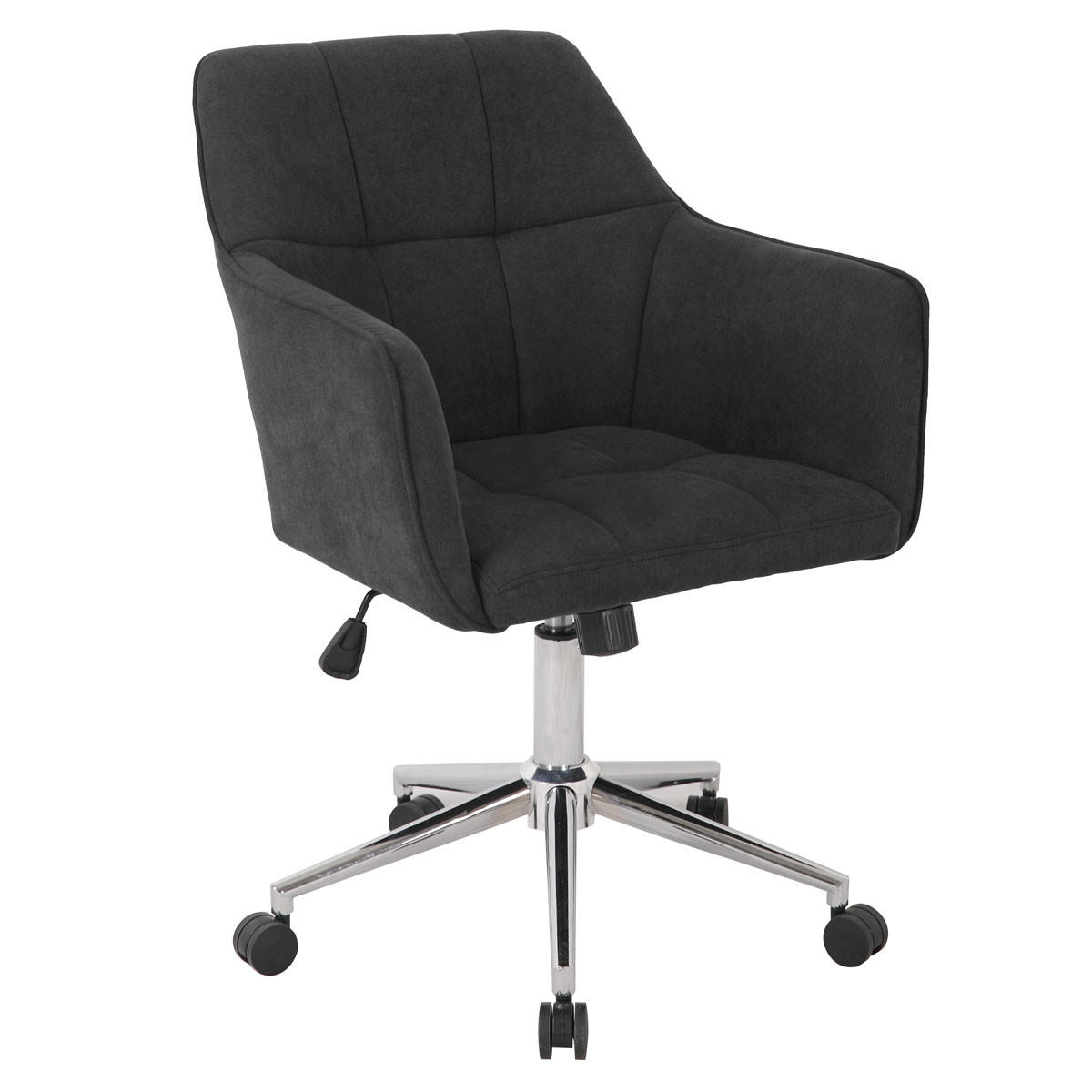 DREHSTUHL JAKE Stoffbezug dunkelgrau - Dunkelgrau/Anthrazit, Textil (61/95/57cm) - SVITA