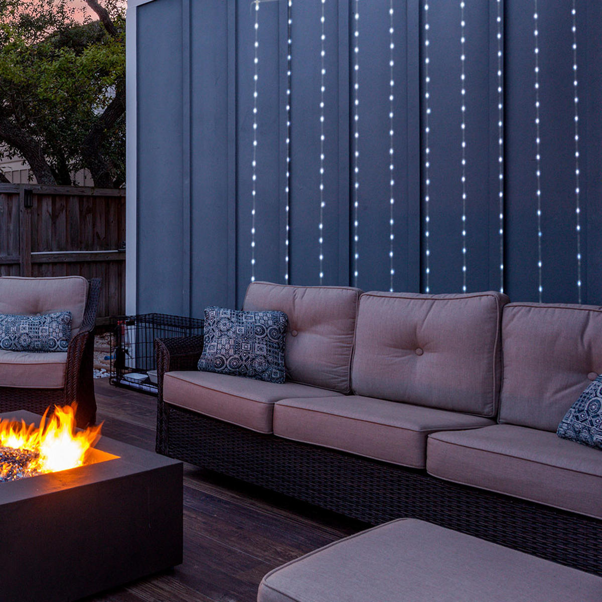 LED DEKORLEUCHTE Klar Kunststoff - Klar, Metall (300/300/300cm) - Globo Lighting