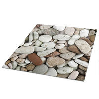 TISCHPLATTE 50x50 cm – Natursteine - Grau, Glas (50/50/0.4cm) - Wallfluent