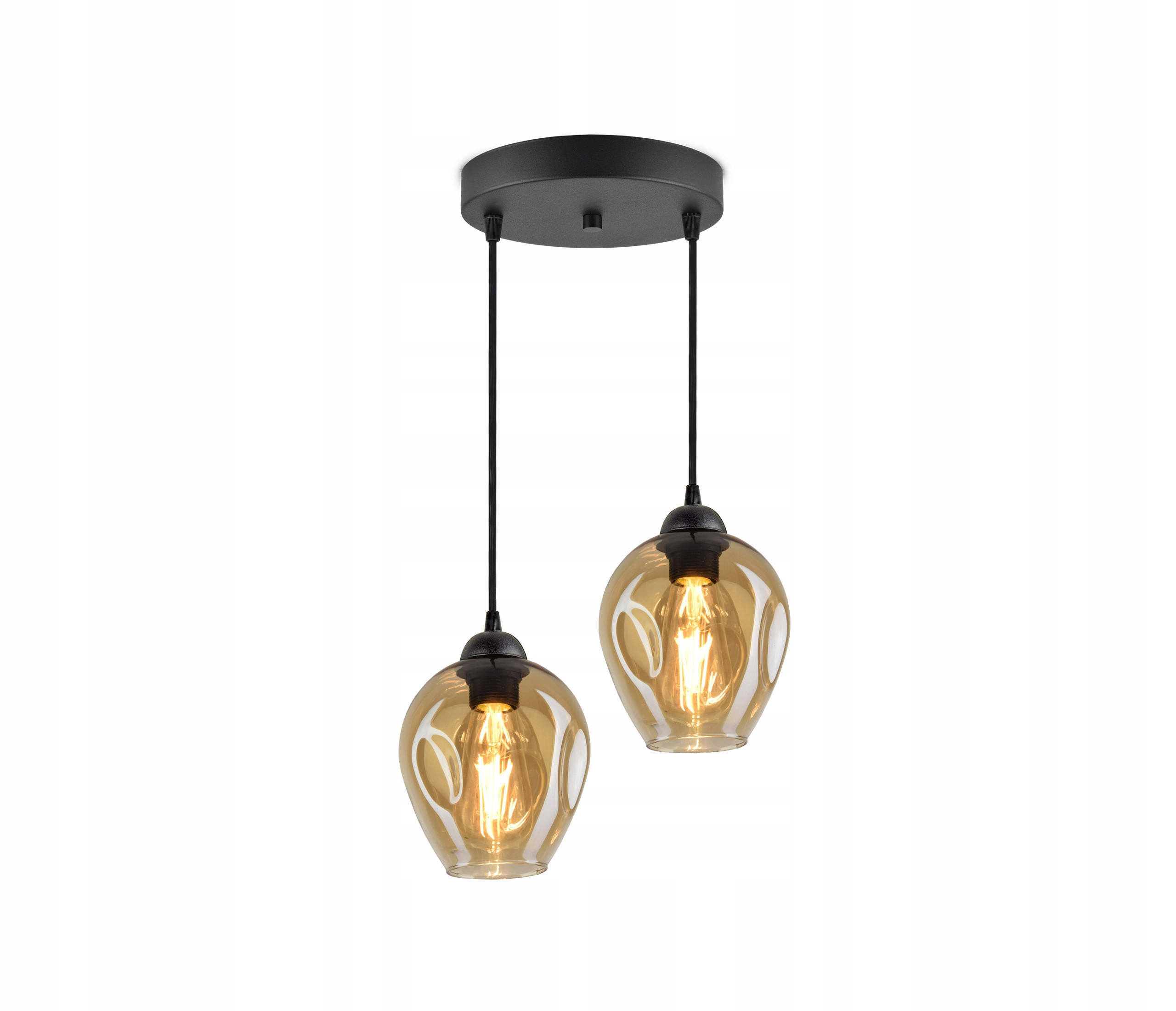 kiki design Pendelleuchte Schwarz, Transparent, Honig 30x80x30 cm