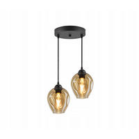 PENDELLEUCHTE Hegel - Transparent/Schwarz, Glas/Metall (30/30/80cm) - kiki design